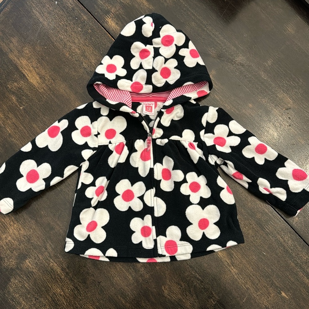 Carters Fleece Floral Jacket 12m